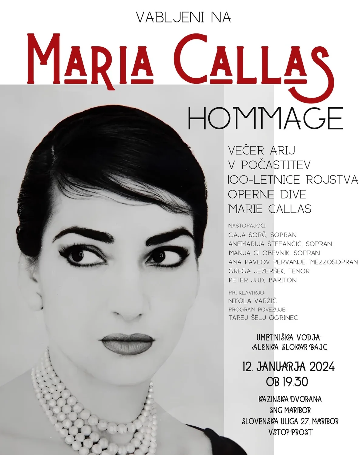 Gaja Sorč v produkciji Maria Callas Hommage
